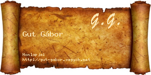 Gut Gábor névjegykártya